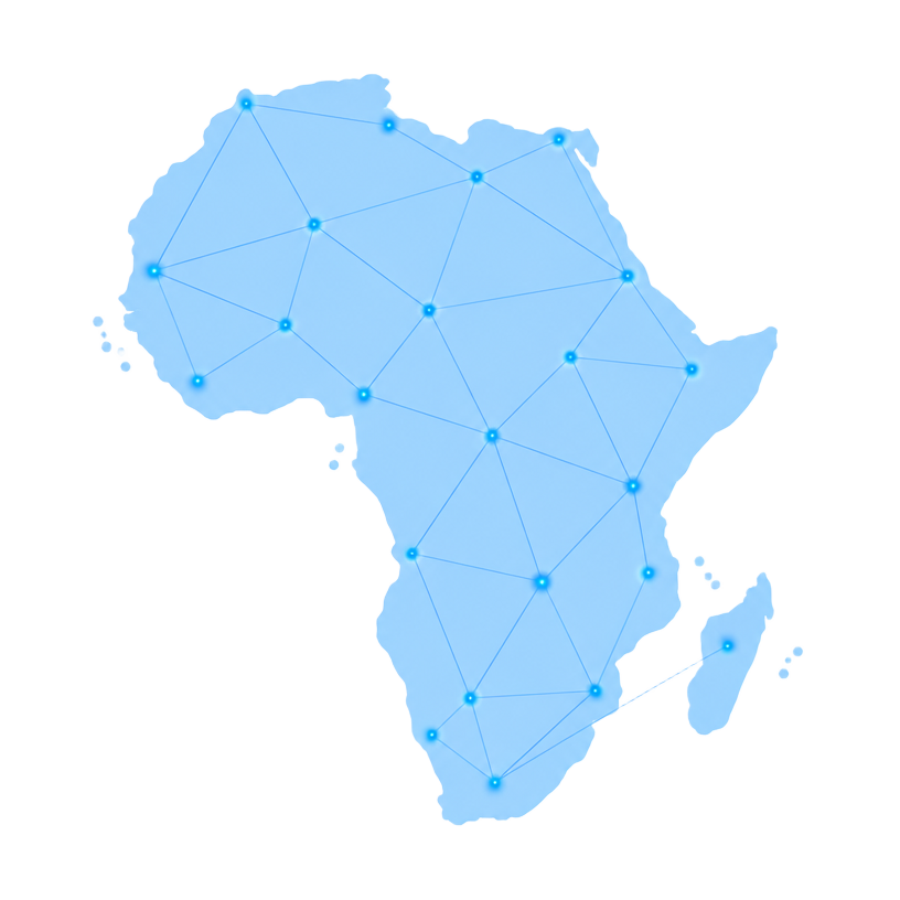 Map of Africa showing our reach